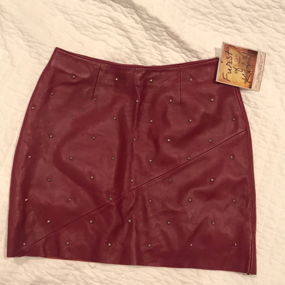 Furst of a kind leather skirt